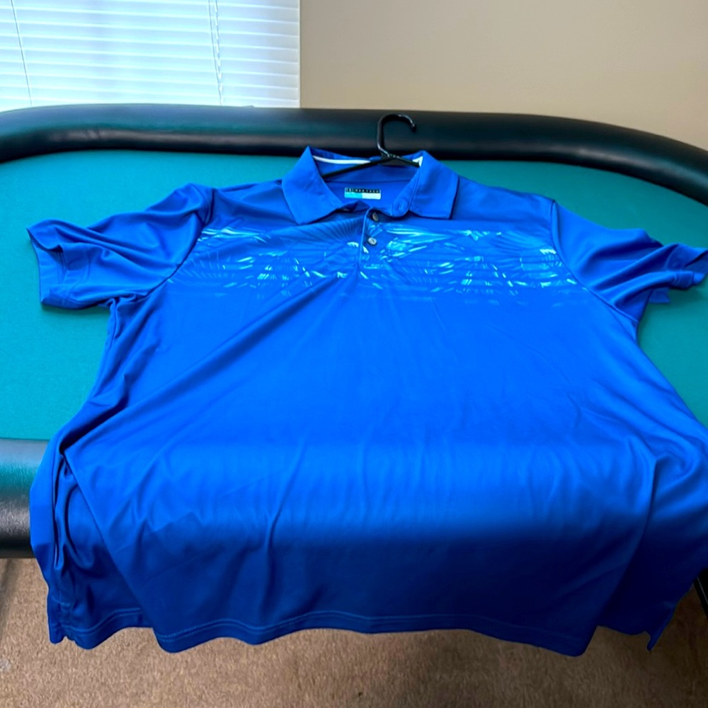 PGA Tour Blue Polo Shirt Casual Comfort
